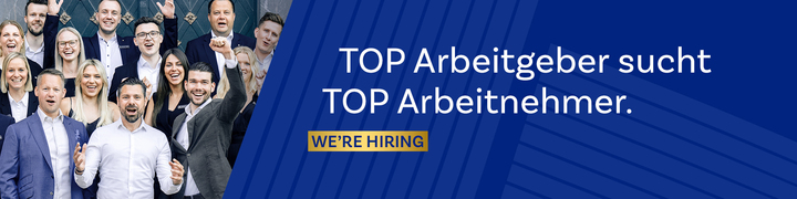 Foto-Team von Geschäftsleuten -TOP Arbeitgeber sucht TOP Arbeitnehmer. WE'RE HIRING